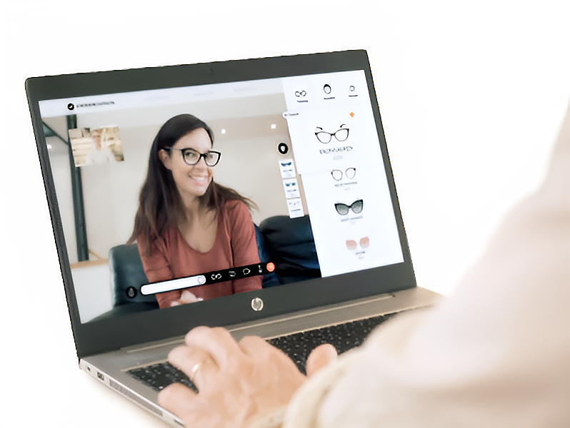 Consulta com optometrista por videoconferência